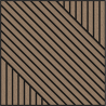 Mexen Linea 26 panel ścienny akustyczny 60 x 60 cm (4szt.), filc 9 mm, fornir techniczny, Jasny Orzech - S110-60607-26-047