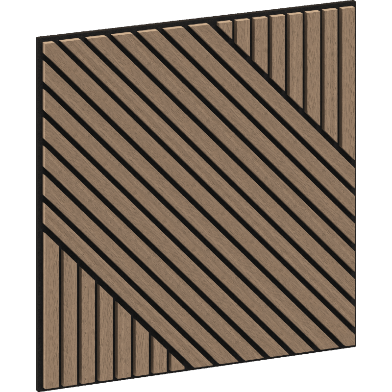 Mexen Linea 26 panel ścienny akustyczny 60 x 60 cm (4szt.), filc 9 mm, fornir techniczny, Jasny Orzech - S110-60607-26-047