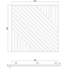 Mexen Linea 26 panel ścienny akustyczny 60 x 60 cm (4szt.), filc 9 mm, fornir techniczny, Jasny Orzech - S110-60607-26-047