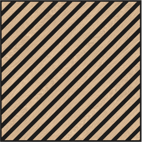 Mexen Linea 39 panel ścienny akustyczny 60 x 60 cm (4szt.), filc 9 mm, fornir techniczny, Bielony Dąb - S110-60607-39-040