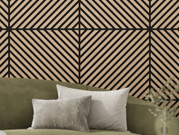 Mexen Linea 39 panel ścienny akustyczny 60 x 60 cm (4szt.), filc 9 mm, fornir techniczny, Bielony Dąb - S110-60607-39-040