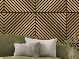 Mexen Linea 39 panel ścienny akustyczny 60 x 60 cm (4szt.), filc 9 mm, fornir techniczny, Dąb Classic - S110-60607-39-041