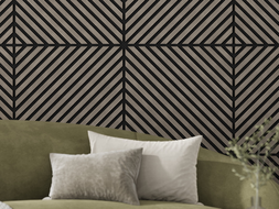 Mexen Linea 39 panel ścienny akustyczny 60 x 60 cm (4szt.), filc 9 mm, fornir techniczny, Szary Dąb - S110-60607-39-043