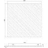 Mexen Linea 39 panel ścienny akustyczny 60 x 60 cm (4szt.), filc 9 mm, fornir techniczny, Szary Dąb - S110-60607-39-043