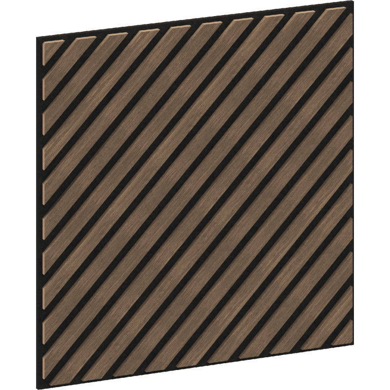Mexen Linea 39 panel ścienny akustyczny 60 x 60 cm (4szt.), filc 9 mm, fornir techniczny, Ciemny Orzech - S110-60607-39-044
