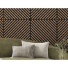 Mexen Linea 39 panel ścienny akustyczny 60 x 60 cm (4szt.), filc 9 mm, fornir techniczny, Ciemny Orzech - S110-60607-39-044