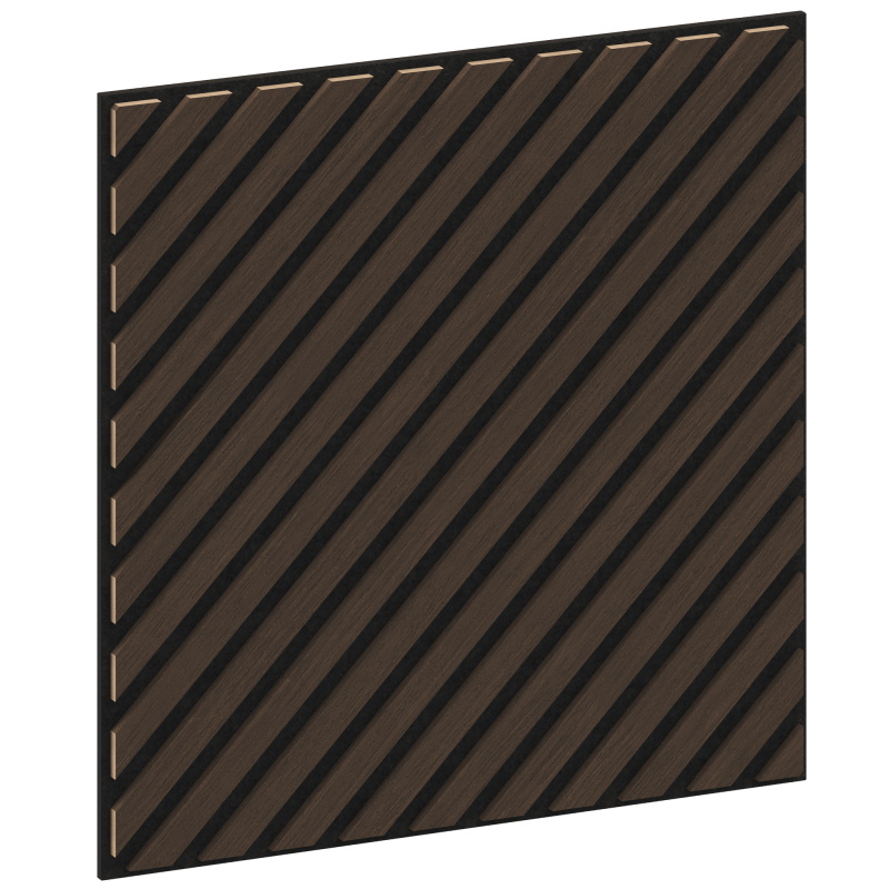 Mexen Linea 39 panel ścienny akustyczny 60 x 60 cm (4szt.), filc 9 mm, fornir techniczny, Dąb Mocca - S110-60607-39-045
