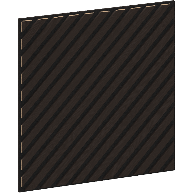 Mexen Linea 39 panel ścienny akustyczny 60 x 60 cm (4szt.), filc 9 mm, fornir techniczny, Czarny Dąb - S110-60607-39-046