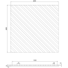Mexen Linea 39 panel ścienny akustyczny 60 x 60 cm (4szt.), filc 9 mm, fornir techniczny, Czarny Dąb - S110-60607-39-046