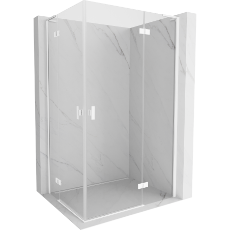 Mexen Mist-H L Duo kabina prysznicowa uchylna prawa 70 x 85 cm, transparent, biała - 8A5L-070L-085P-20-00
