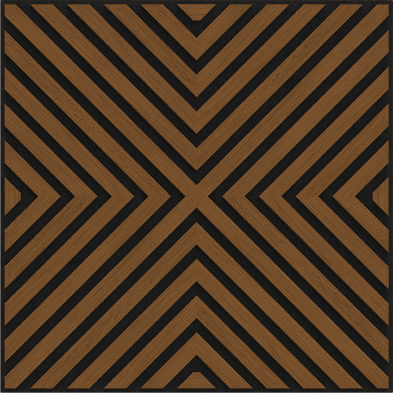 Mexen Linea 01 panel ścienny akustyczny 60 x 60 cm (4szt.), filc 9 mm, fornir techniczny, Dąb Natural - S110-60607-01-042