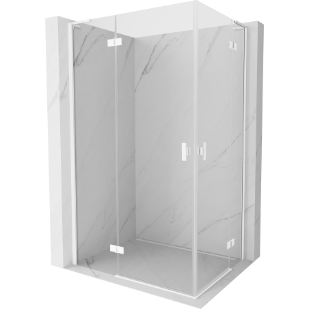 Mexen Mist-H L Duo kabina prysznicowa uchylna lewa 95 x 85 cm, transparent, biała - 8A5L-095L-085P-20-00