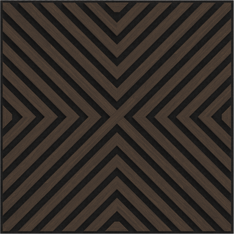 Mexen Linea 01 panel ścienny akustyczny 60 x 60 cm (4szt.), filc 9 mm, fornir techniczny, Dąb Mocca - S110-60607-01-045