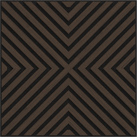 Mexen Linea 01 panel ścienny akustyczny 60 x 60 cm (4szt.), filc 9 mm, fornir techniczny, Dąb Mocca - S110-60607-01-045