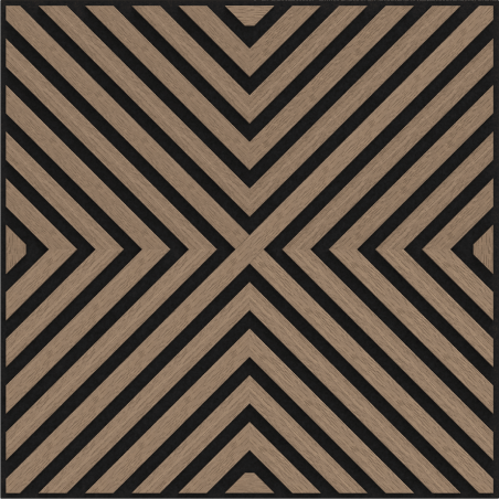Mexen Linea 01 panel ścienny akustyczny 60 x 60 cm (4szt.), filc 9 mm, fornir techniczny, Jasny Orzech - S110-60607-01-047