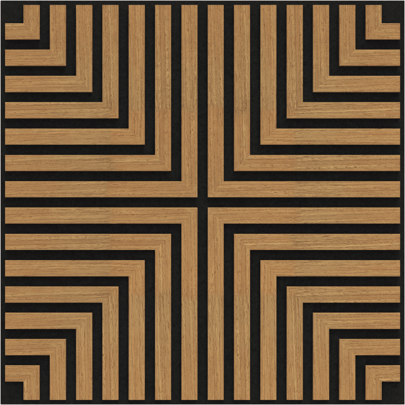 Mexen Linea 02 panel ścienny akustyczny 60 x 60 cm (4szt.), filc 9 mm, fornir techniczny, Dąb Classic - S110-60607-02-041
