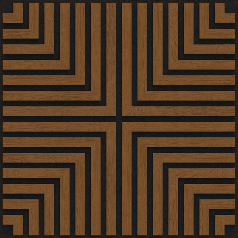 Mexen Linea 02 panel ścienny akustyczny 60 x 60 cm (4szt.), filc 9 mm, fornir techniczny, Dąb Natural - S110-60607-02-042