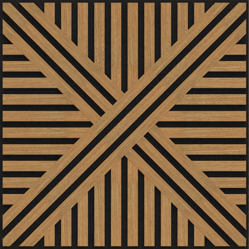 Mexen Linea 05 panel ścienny akustyczny 60 x 60 cm (4szt.), filc 9 mm, fornir techniczny, Dąb Classic - S110-60607-05-041