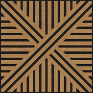 Mexen Linea 05 panel ścienny akustyczny 60 x 60 cm (4szt.), filc 9 mm, fornir techniczny, Dąb Classic - S110-60607-05-041