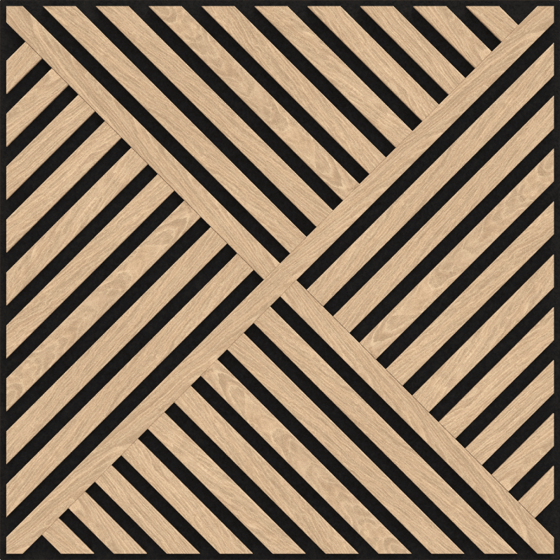 Mexen Linea 08 panel ścienny akustyczny 60 x 60 cm (4szt.), filc 9 mm, fornir techniczny, Bielony Dąb - S110-60607-08-040