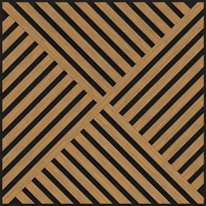 Mexen Linea 08 panel ścienny akustyczny 60 x 60 cm (4szt.), filc 9 mm, fornir techniczny, Dąb Classic - S110-60607-08-041