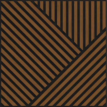 Mexen Linea 25 panel ścienny akustyczny 60 x 60 cm (4szt.), filc 9 mm, fornir techniczny, Dąb Natural - S110-60607-25-042