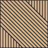 Mexen Linea 26 panel ścienny akustyczny 60 x 60 cm (4szt.), filc 9 mm, fornir techniczny, Bielony Dąb - S110-60607-26-040