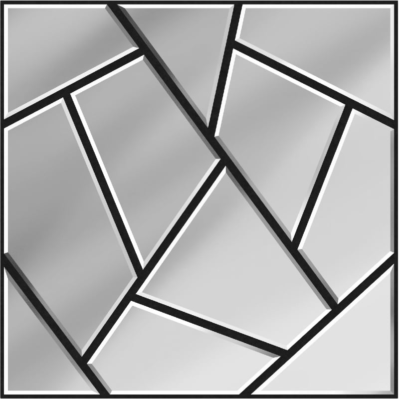Mexen Form 04 panel ścienny akustyczny 60 x 60 cm (4szt.), filc 9 mm, Lustro - S111-60607-04-099