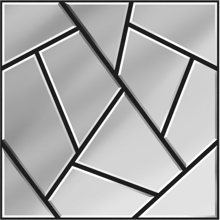 Mexen Form 04 panel ścienny akustyczny 60 x 60 cm (4szt.), filc 9 mm, Lustro - S111-60607-04-099