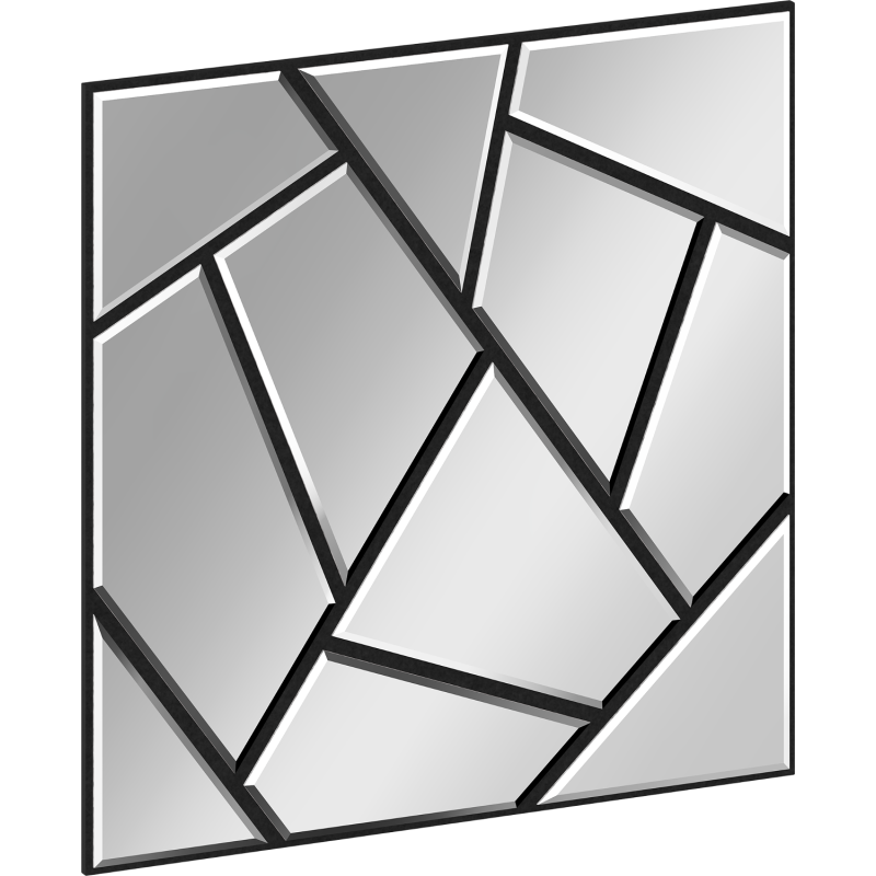 Mexen Form 04 panel ścienny akustyczny 60 x 60 cm (4szt.), filc 9 mm, fornir techniczny, Lustro - S111-60607-04-099