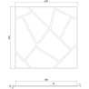 Mexen Form 04 panel ścienny akustyczny 60 x 60 cm (4szt.), filc 9 mm, Lustro - S111-60607-04-099