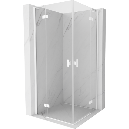 Mexen Mist-H L Duo kabina prysznicowa uchylna 115 x 115 cm, transparent, biała - 8A5L-115L-115P-20-00