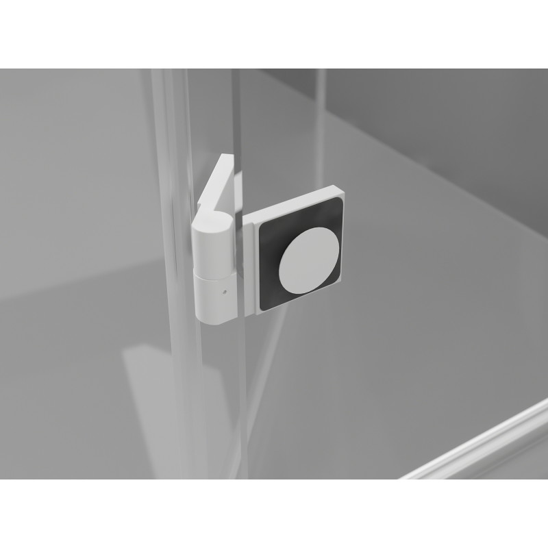 Mexen Mist-H L Duo kabina prysznicowa uchylna prawa 80 x 120 cm, transparent, biała - 8A5L-080L-120P-20-00
