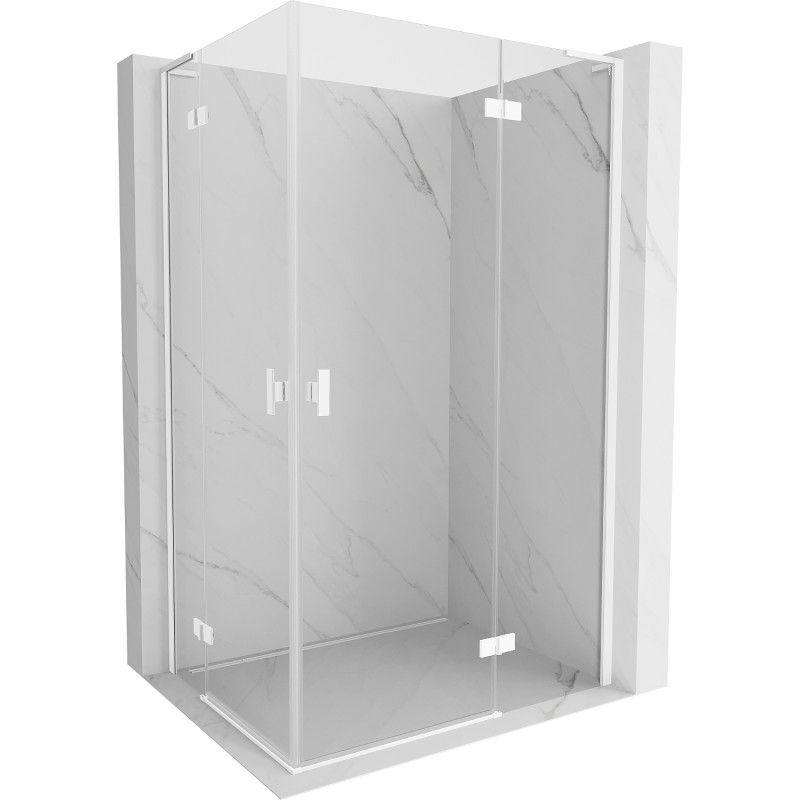 Mexen Mist-H L Duo kabina prysznicowa uchylna prawa 105 x 120 cm, transparent, biała - 8A5L-105L-120P-20-00