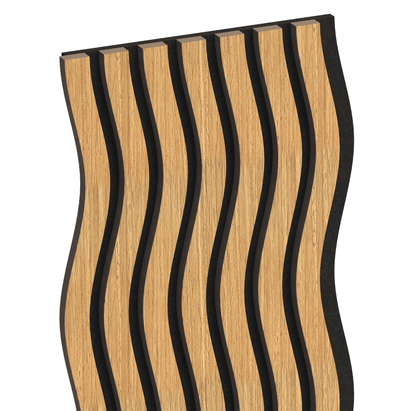 Mexen Lam-SF 01 lamele ścienne akustyczne 280 x 30 cm, filc 9 mm, fornir techniczny, Dąb Classic - S106-280-01-041