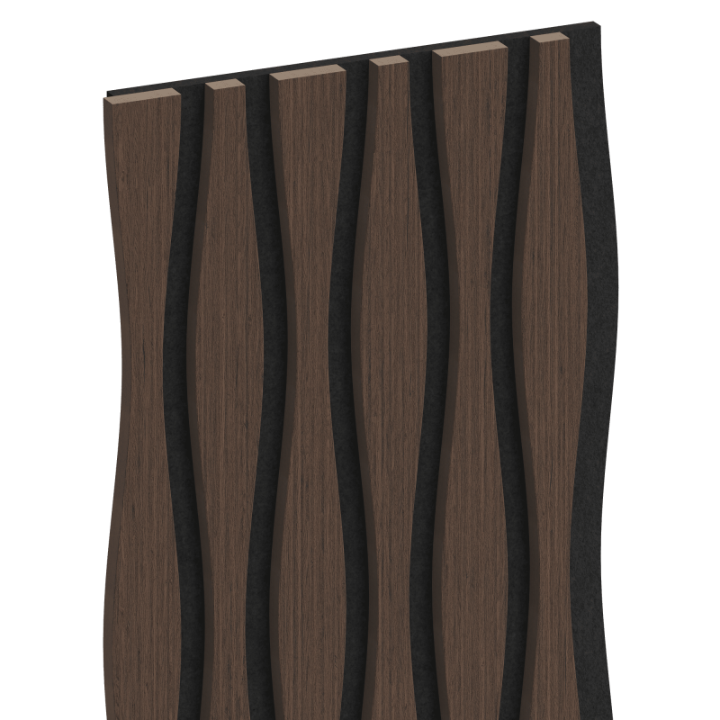 Mexen Lam-SF 26 lamele ścienne akustyczne 280 x 30 cm, filc 9 mm, fornir techniczny, Dąb Mocca - S106-280-26-045