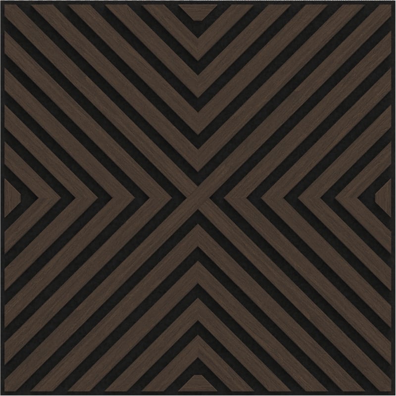 Mexen Linea 01 panel ścienny akustyczny 60 x 60 cm (4szt.), filc 9 mm, fornir techniczny, Dąb Mocca - S110-60607-01-045