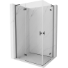 Mexen Mist-H L Duo kabina prysznicowa uchylna lewa 90 x 80 cm, transparent, gun gray szczotkowany - 8A5L-090L-080P-66-00