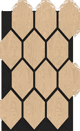 Mexen Form 01 panel ścienny akustyczny 91 x 56 cm (4szt.), filc 9 mm, fornir techniczny, Bielony Dąb - S111-91567-01-040