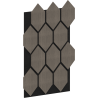 Mexen Form 01 panel ścienny akustyczny 91 x 56 cm (4szt.), filc 9 mm, fornir techniczny, Szary Dąb - S111-91567-01-043