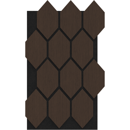 Mexen Form 01 panel ścienny akustyczny 91 x 56 cm (4szt.), filc 9 mm, fornir techniczny, Dąb Mocca - S111-91567-01-045