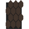 Mexen Form 01 panel ścienny akustyczny 91 x 56 cm (4szt.), filc 9 mm, fornir techniczny, Dąb Mocca - S111-91567-01-045