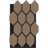 Mexen Form 01 panel ścienny akustyczny 91 x 56 cm (4szt.), filc 9 mm, fornir techniczny, Jasny Orzech - S111-91567-01-047