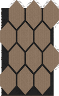 Mexen Form 01 panel ścienny akustyczny 91 x 56 cm (4szt.), filc 9 mm, fornir techniczny, Jasny Orzech - S111-91567-01-047