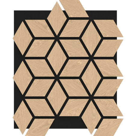 Mexen Form 02 panel ścienny akustyczny 81 x 66 cm (4szt.), filc 9 mm, fornir techniczny, Bielony Dąb - S111-81667-02-040