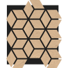Mexen Form 02 panel ścienny akustyczny 81 x 66 cm (4szt.), filc 9 mm, fornir techniczny, Bielony Dąb - S111-81667-02-040