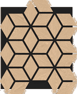 Mexen Form 02 panel ścienny akustyczny 81 x 66 cm (4szt.), filc 9 mm, fornir techniczny, Bielony Dąb - S111-81667-02-040