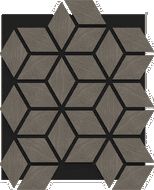 Mexen Form 02 panel ścienny akustyczny 81 x 66 cm (4szt.), filc 9 mm, fornir techniczny, Szary Dąb - S111-81667-02-043