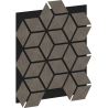 Mexen Form 02 panel ścienny akustyczny 81 x 66 cm (4szt.), filc 9 mm, fornir techniczny, Szary Dąb - S111-81667-02-043