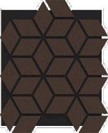 Mexen Form 02 panel ścienny akustyczny 81 x 66 cm (4szt.), filc 9 mm, fornir techniczny, Dąb Mocca - S111-81667-02-045